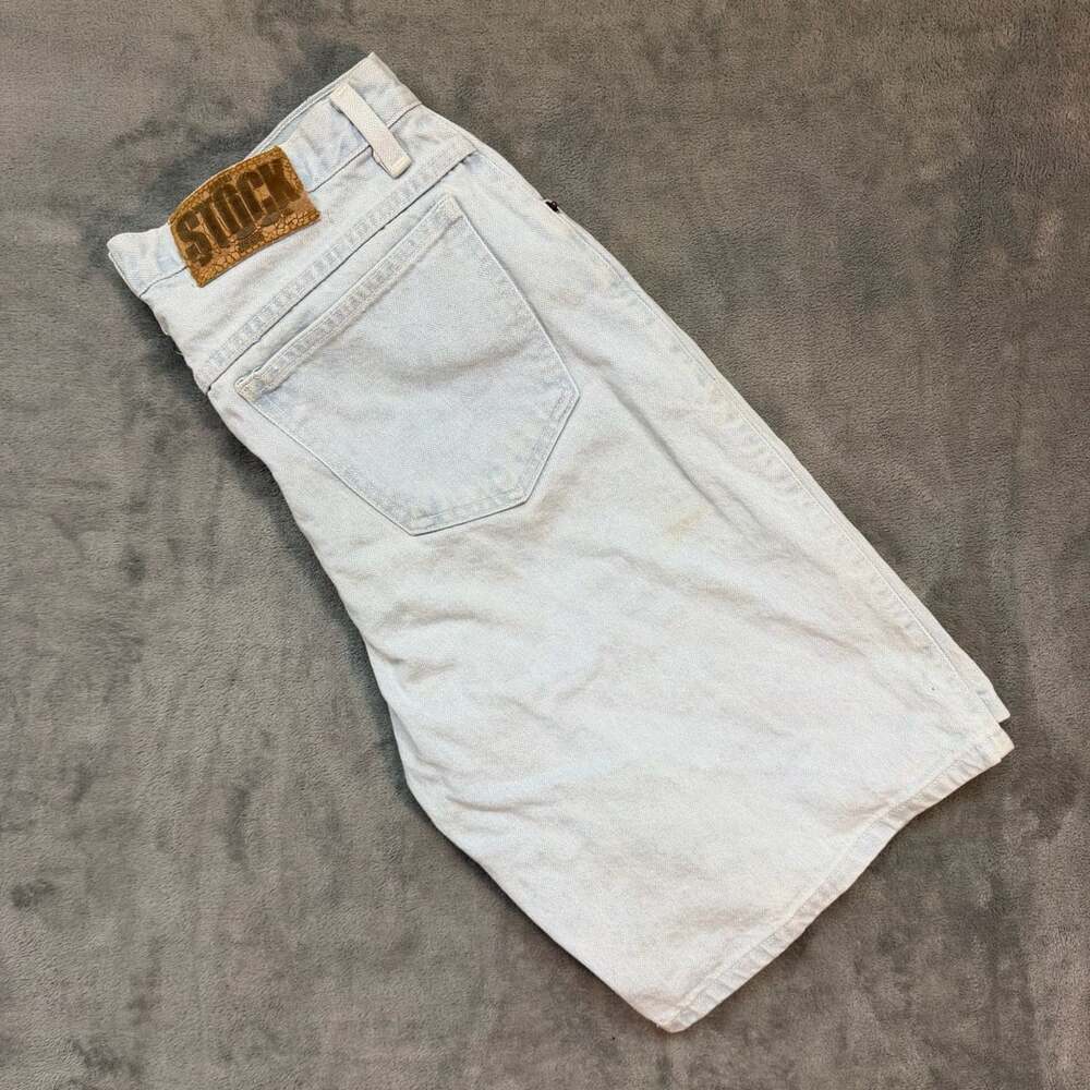 27in waist Vintage 90s Robert Stock Denim Shorts - Light Wash